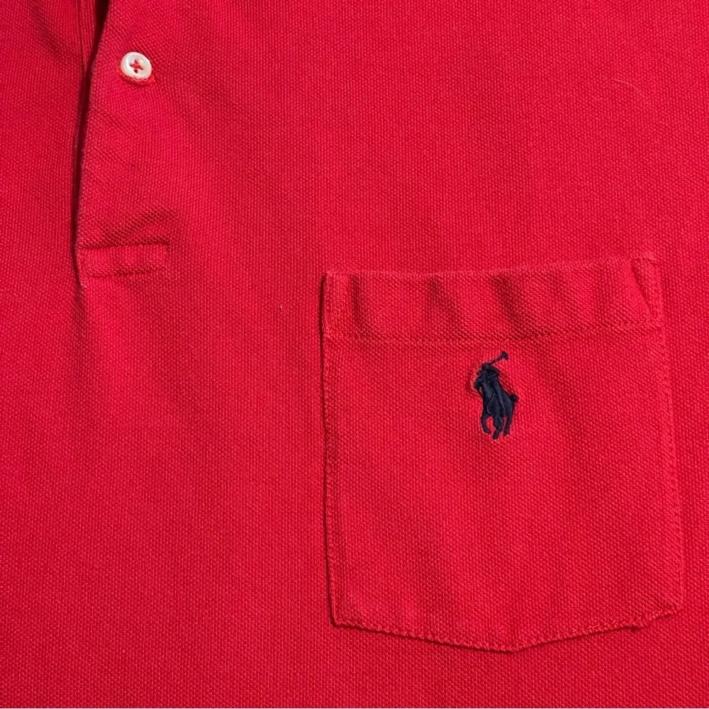 Polo Ralph Lauren Shirt Men 2XL‎ Red Embroidered Pony Solid Lightweight Casual
